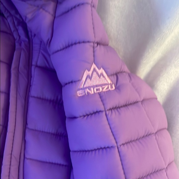 NWOT Purple Puffer Onesie Snowsuit with Hood SNOZU - Picture 2 of 6